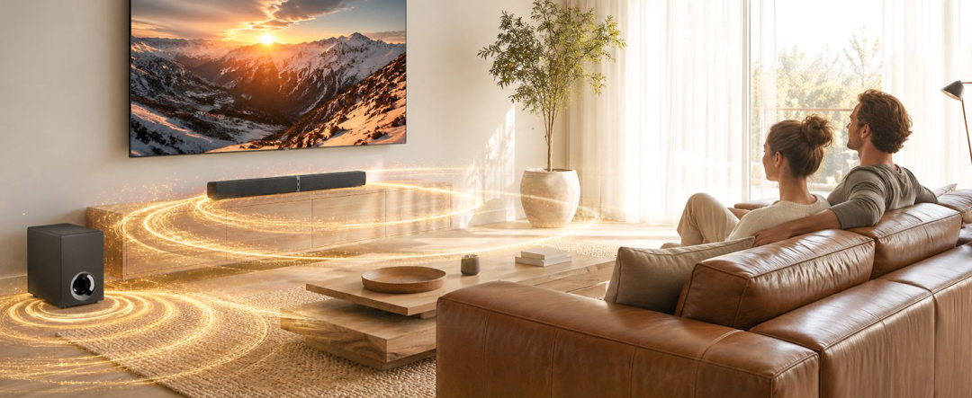 HoYLluDLL Soundbar with Wireless Subwoofer for TV